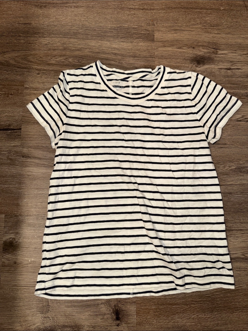 J. Crew Striped Short Sleeve girlfriend Tee